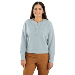 CARHARTT WOMEN'S TENCEL FIBER SERIES LOOSE FIT FRENCH TERRY HENLEY SWEATSHIRT